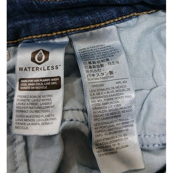 Levi’s 725 High Rise Bootcut Jeans 33 Women’s Blue Stretch Y2K Vintage Fit - Picture 12 of 14